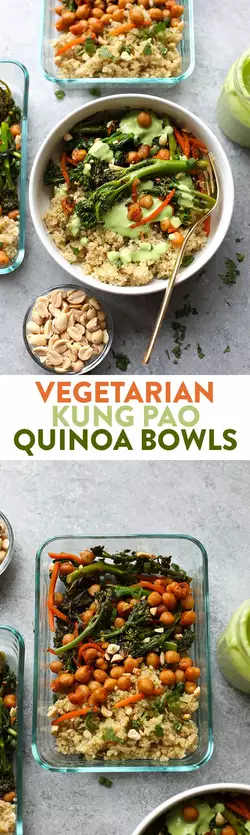 27 Meal Prep Vegetarische Kung Pao Quinoa Bowls